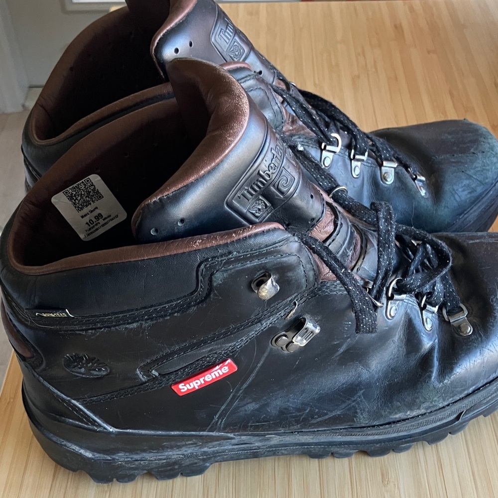 Supreme Black and Brown Hiking Boots